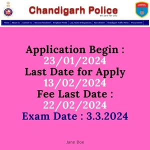 Chandigarh Police Constable IT