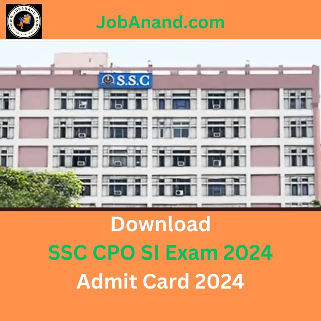 SSC CPO SI Exam 2024